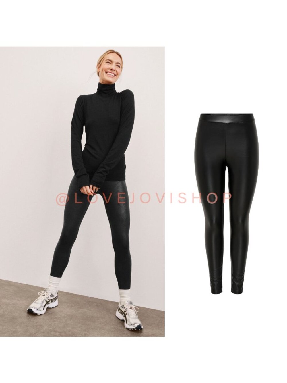 Streetwear | Kendall + Kylie Faux Leather Leggings | Black | Athleisure Capsule